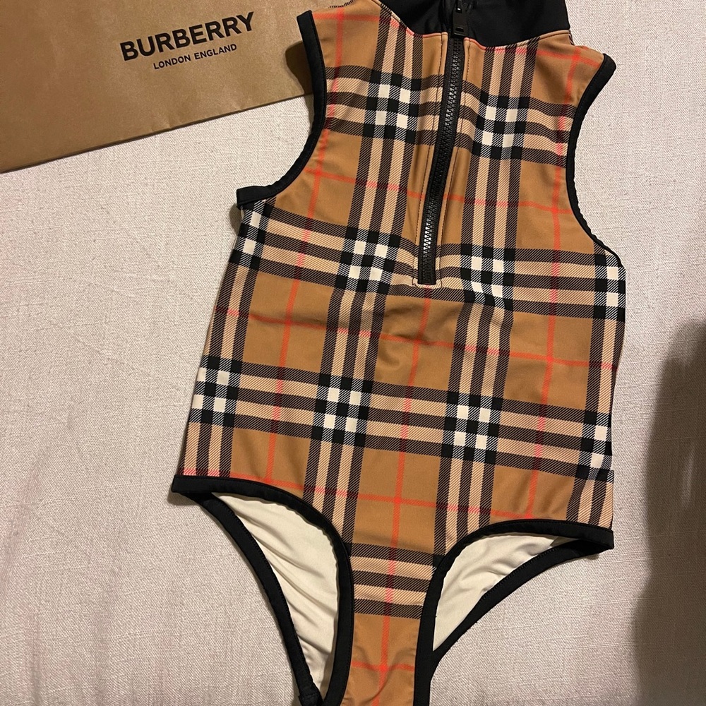 Icon Stripe Zip-Front Swimsuit